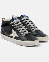 Golden Goose Sneakers Mid Star in pelle Nero