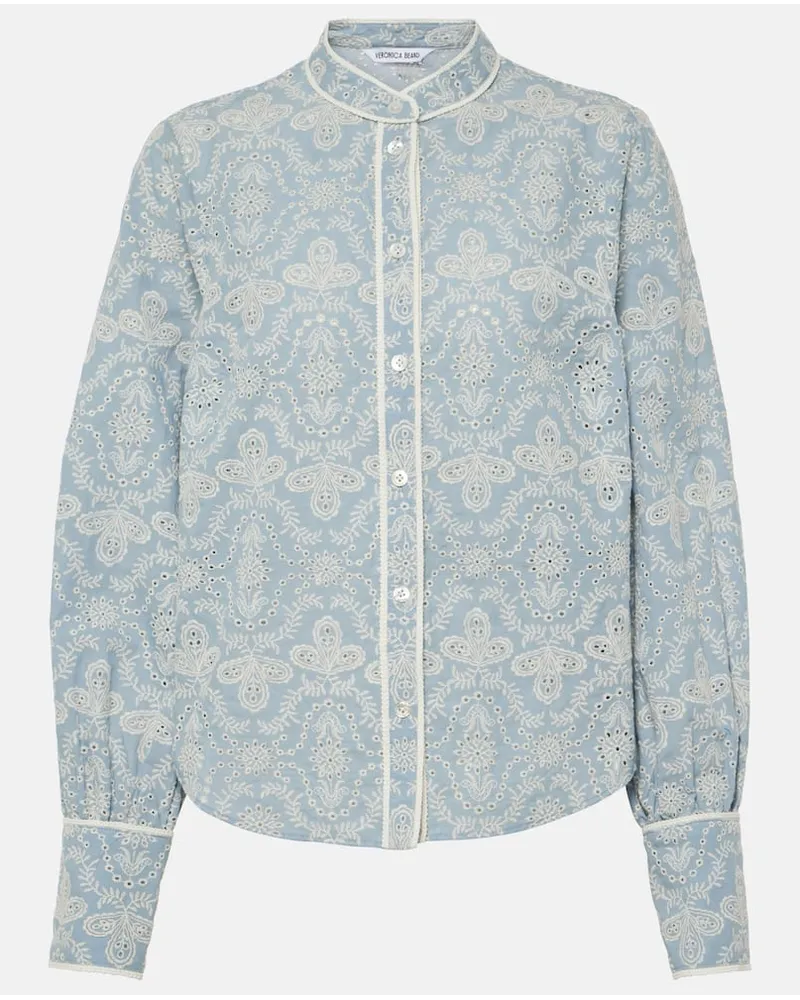 Veronica Beard Blusa Thorp in cotone Blu