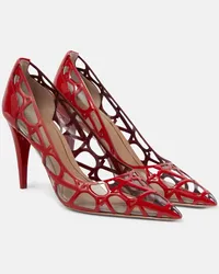 Valentino Garavani Pumps Toile Iconographe in vernice e PVC Rosso