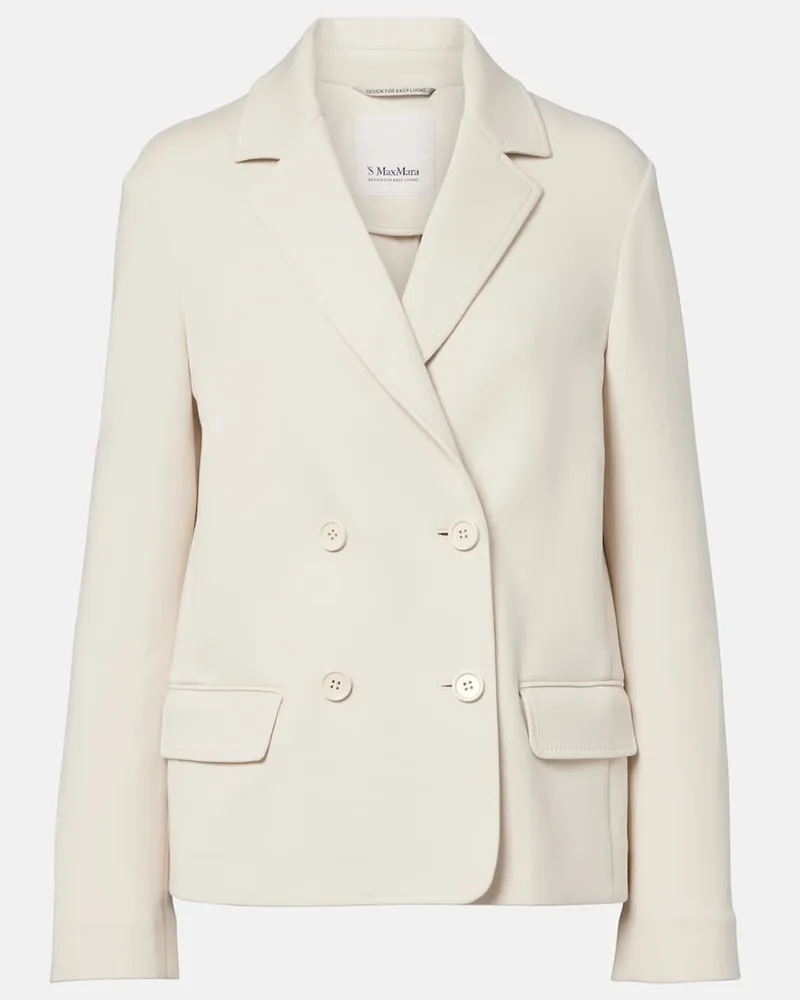 Max Mara Blazer Badia in jersey di misto cotone Bianco