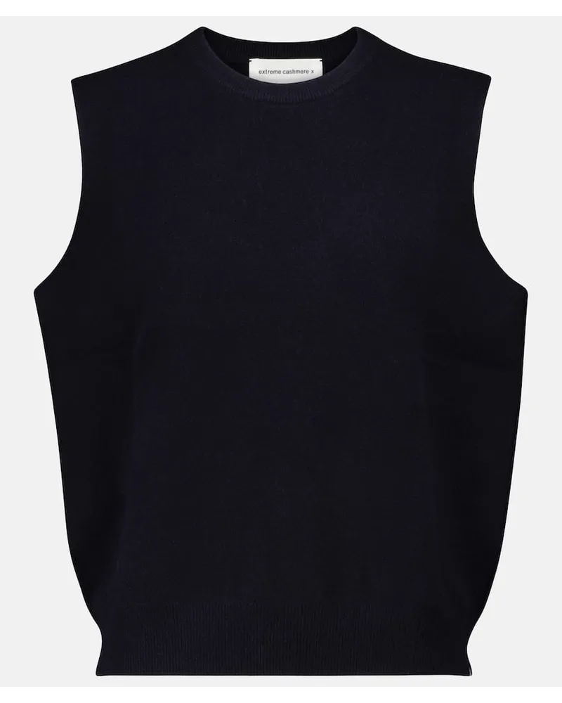 extreme cashmere Gilet N° 156 Be Now in misto cashmere Blu