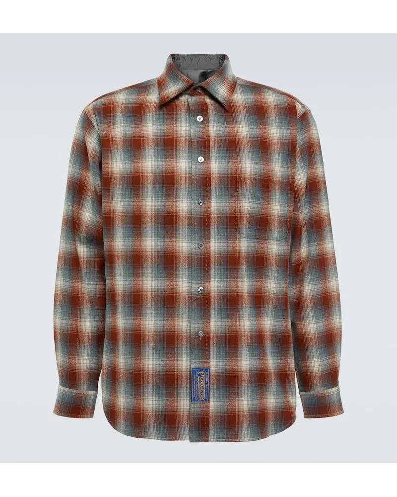 Maison Margiela x Pendleton - Camicia in lana Rosso