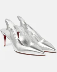 Christian Louboutin Pumps slingback in pelle Argento