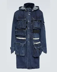 Sacai Parka in denim Blu