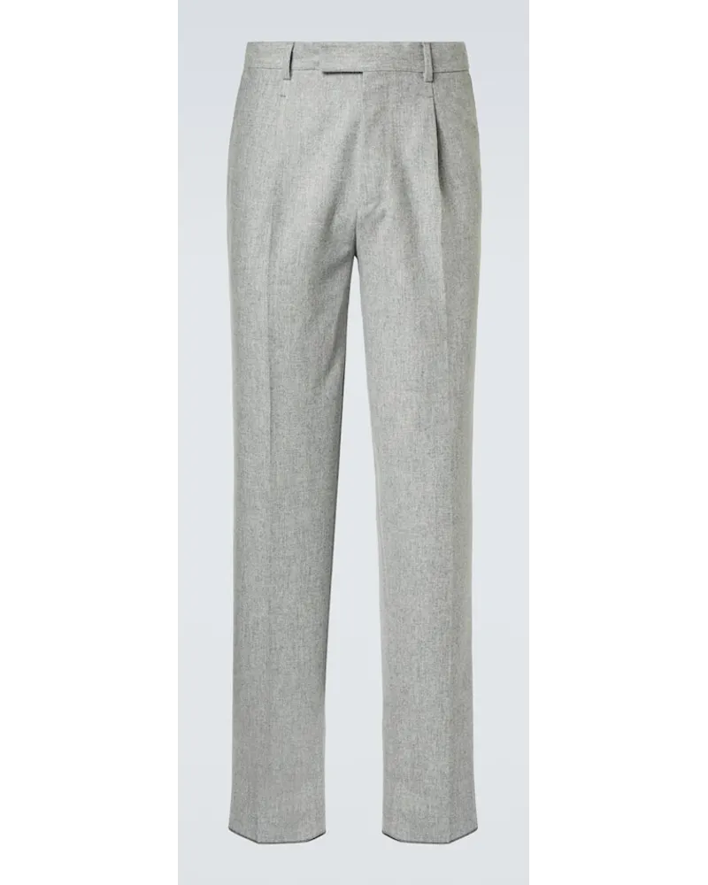 Ermenegildo Zegna Pantaloni regular in lana Grigio