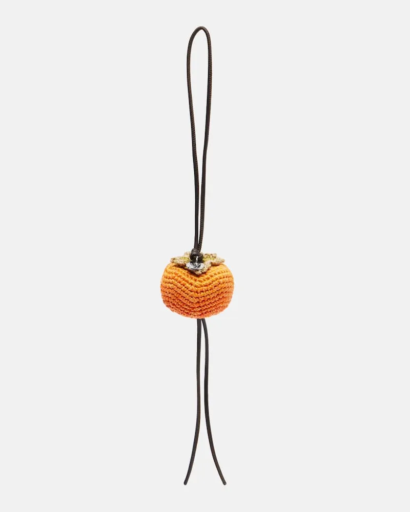 J.W.Anderson Ciondolo da borsa Persimmon in crochet Arancione