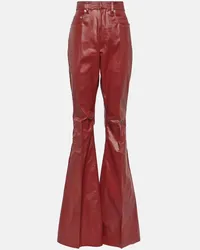 Rick Owens Jeans flared Bolan a vita alta Rosso