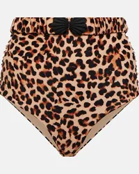 Johanna Ortiz Slip bikini con stampa leopardata Multicolore