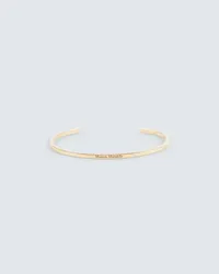 Maison Margiela Bracciale con logo Oro