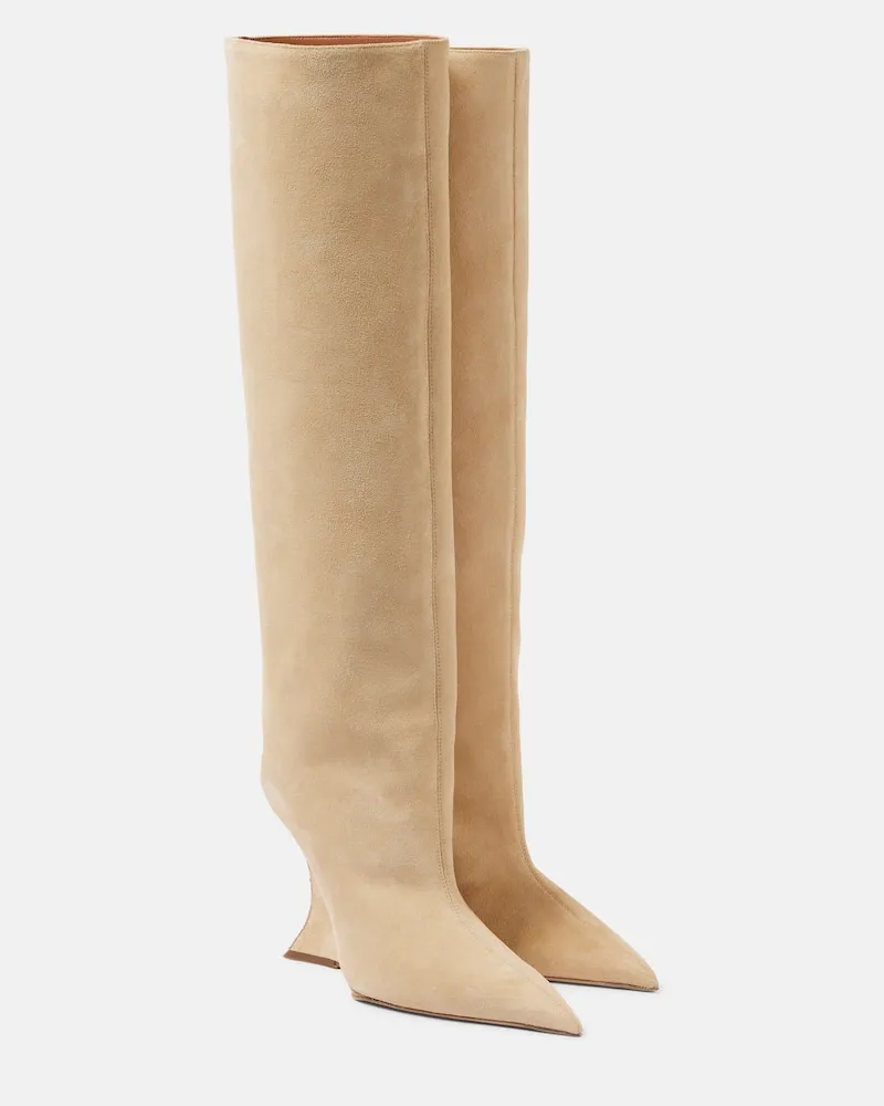 Paris Texas Stivali Nina 105 in suede Beige