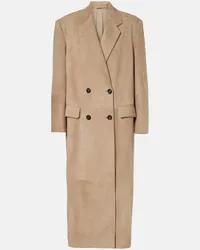 Brunello Cucinelli Cappotto in suede Beige