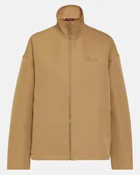 Gucci Bomber in gabardine di misto lana Beige