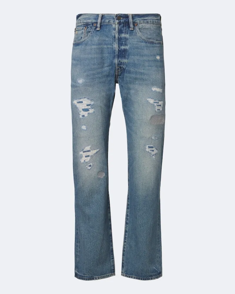 RRL Jeans regular distressed Blu
