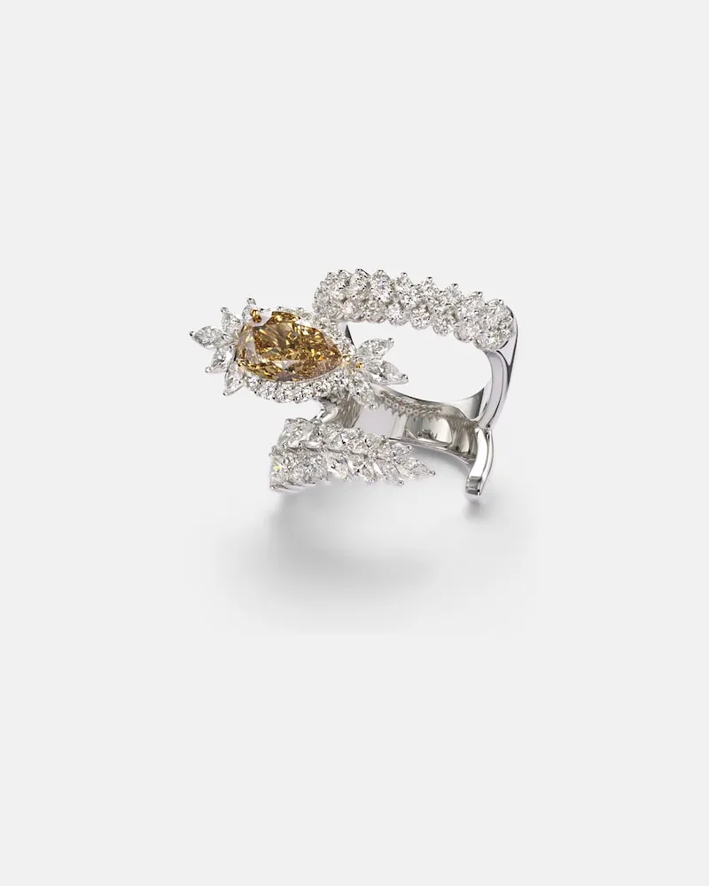YEPREM Anello Reign Supreme in oro bianco 18kt con diamanti Argento