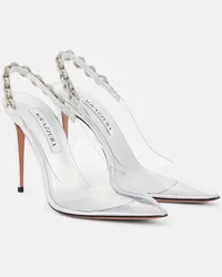 Aquazzura Pumps slingback Love Link 105 in PVC Argento