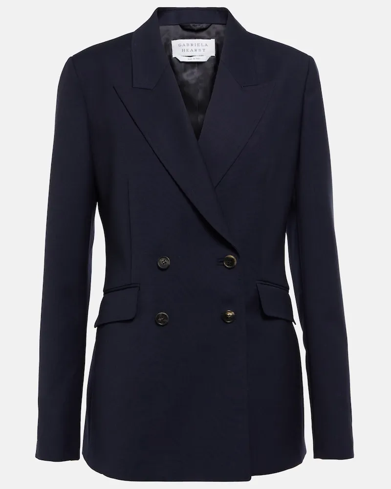 Gabriela Hearst Blazer Angela in lana Blu