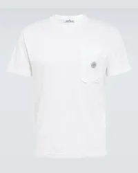 Stone Island T-shirt Compass in jersey di cotone Bianco