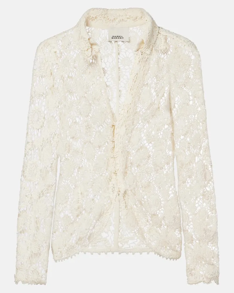 Isabel Marant Top in crochet di cotone Bianco