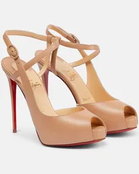 Christian Louboutin Pumps Jenlove Alta 120 in pelle Marrone