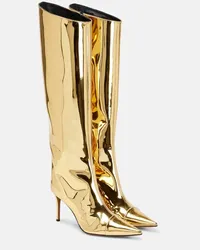 Alexandre Vauthier Stivali Alex 85 in pelle metallizzata Oro