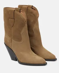 Isabel Marant Stivaletti Leyane in suede Marrone