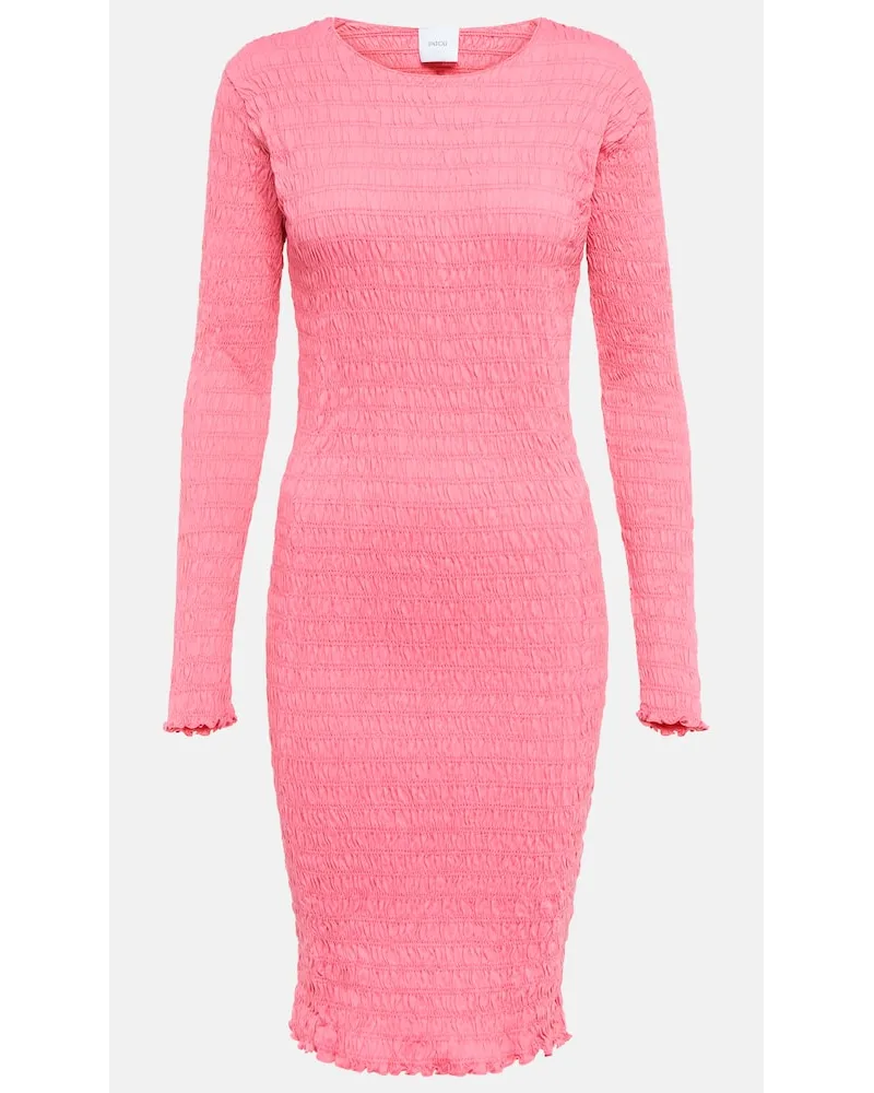 Patou Miniabito in jersey di cotone a punto smock Rosa