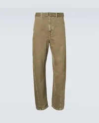 Christophe Lemaire Pantaloni regular Twisted in denim Verde