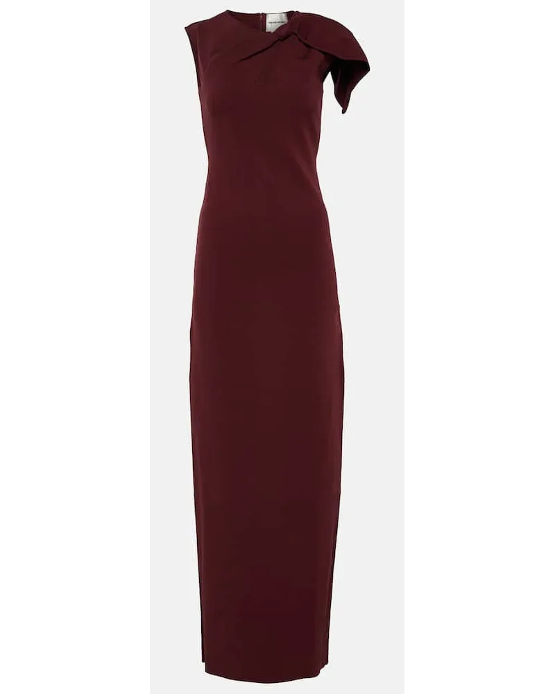 Roland Mouret Abito lungo asimmetrico con cut-out Rosso