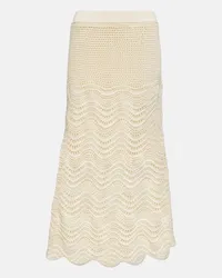 Zimmermann Gonna midi Devi in crochet di cotone Beige