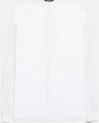 A.P.C. Blusa Flora in cotone a quadri Bianco