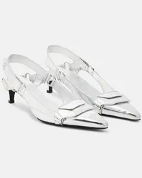 Courrèges Courrèges Pumps slingback Racer in similpelle Argento