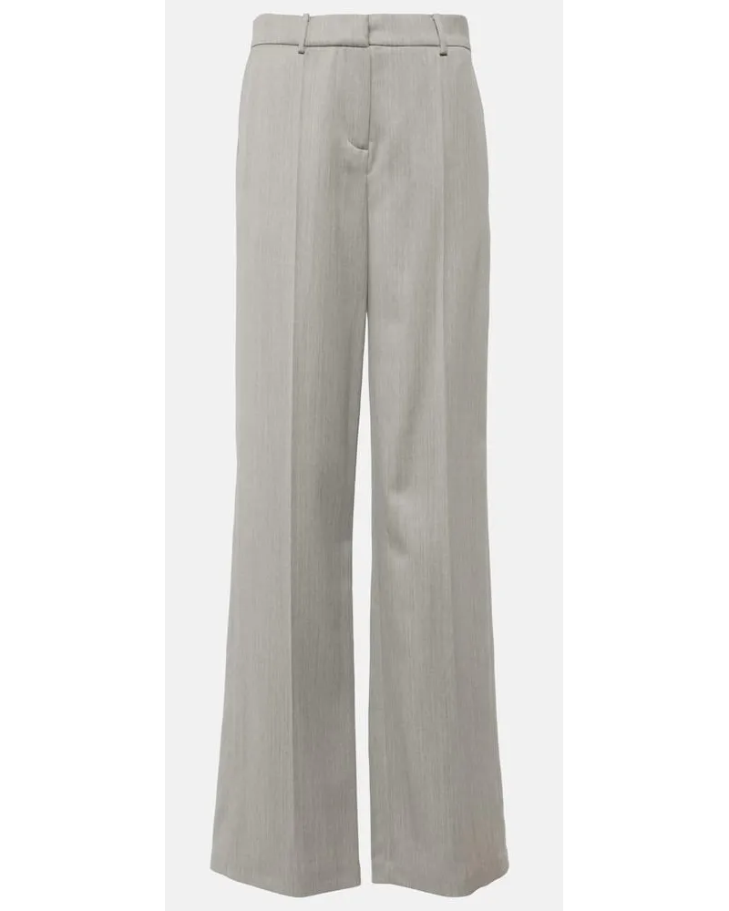 Magda Butrym Pantaloni in lana a vita media Grigio