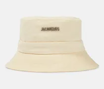 Cappello da pescatore in canvas di cotone con logo