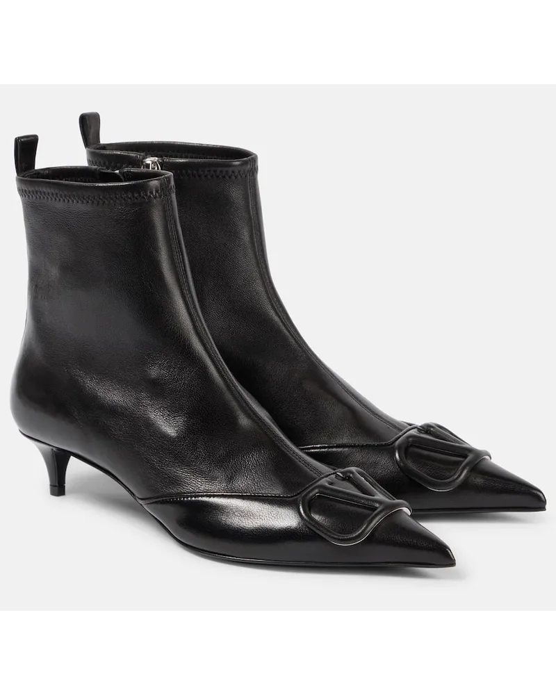 Valentino Garavani Stivaletti VLogo Signature in pelle Nero