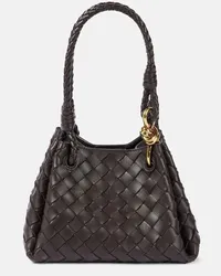 Bottega Veneta Borsa Parachute Small in pelle Intrecciato Marrone