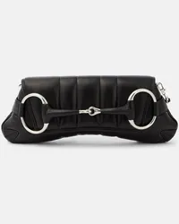 Gucci Borsa a spalla Gucci Horsebit Chain Medium in pelle Nero