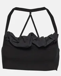 Jacquemus Top Le Bandeau Frivolli con ruches Nero