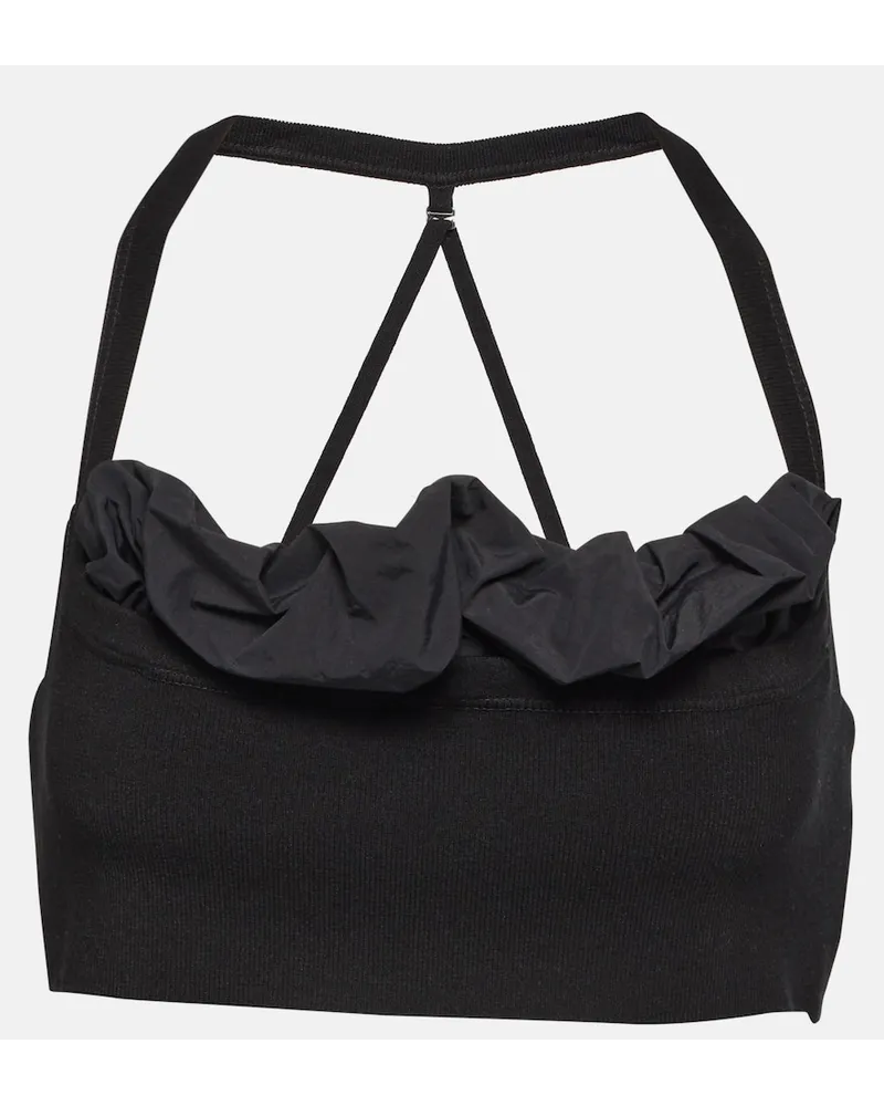 Jacquemus Top Le Bandeau Frivolli con ruches Nero