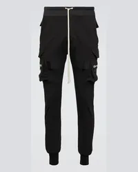 Rick Owens Pantaloni sportivi Mastodon in cotone Nero