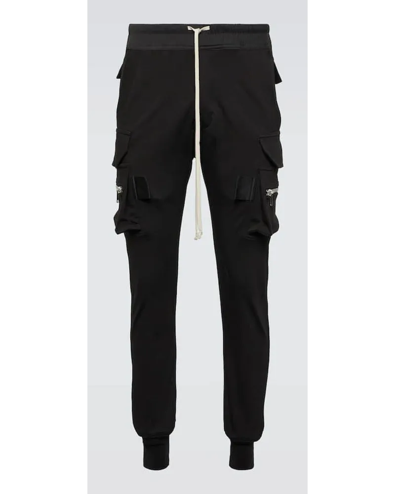 Rick Owens Pantaloni sportivi Mastodon in cotone Nero