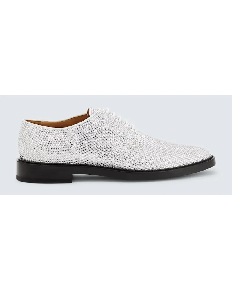 Maison Margiela Stringate Tabi con cristalli Bianco