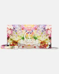 Christian Louboutin Clutch Loubi54 in raso a fiori Multicolore