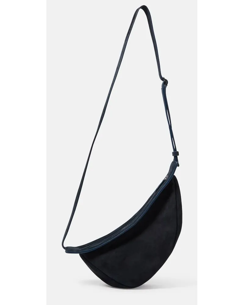 The Row Borsa a tracolla Slouchy Banana in pelle Blu