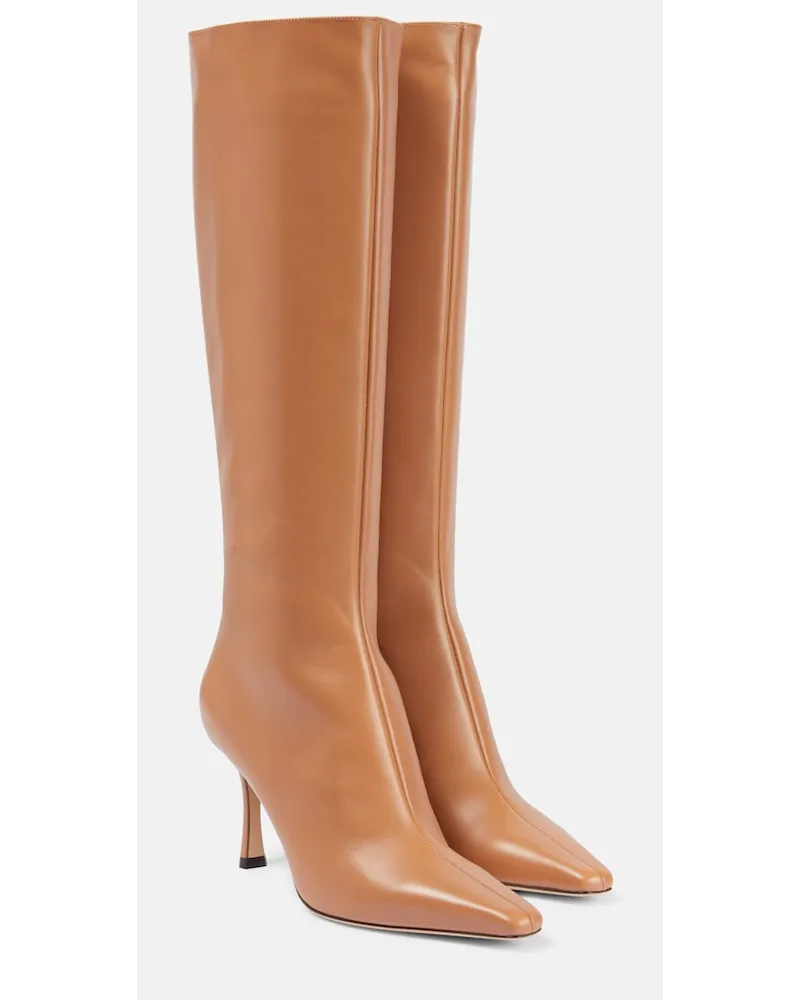 Jimmy Choo Stivali Agathe 85 in pelle Beige