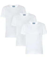 Prada Set di T-shirt in cotone Bianco