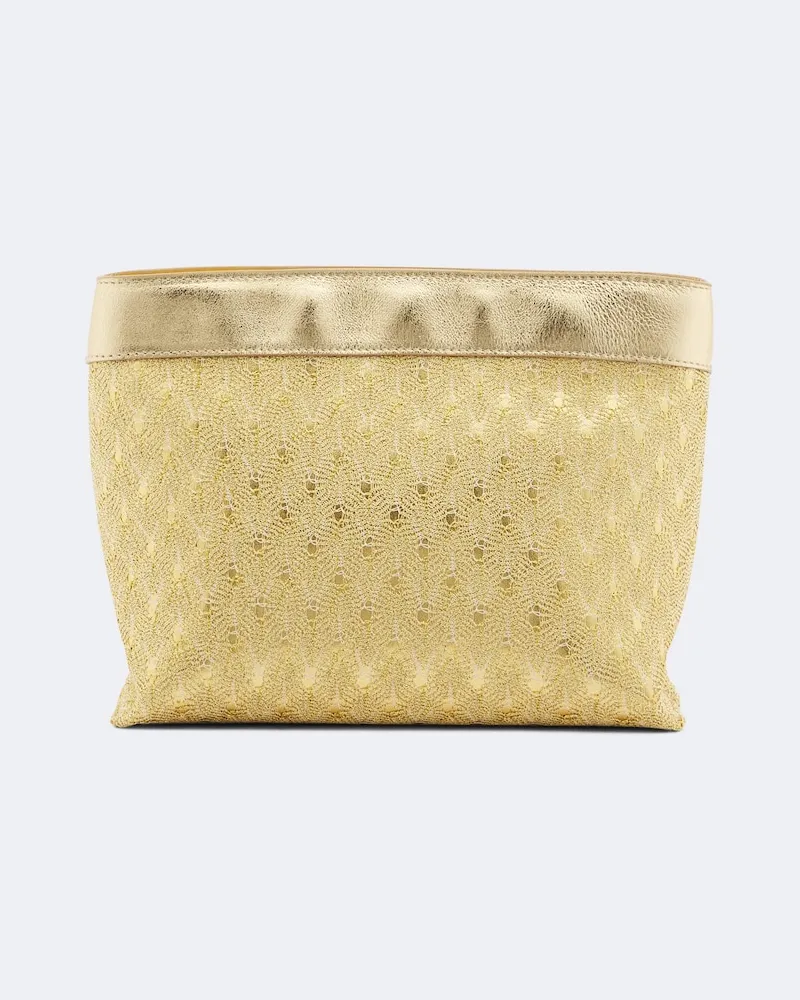 Missoni Bustina Mini in lamé con pelle Oro