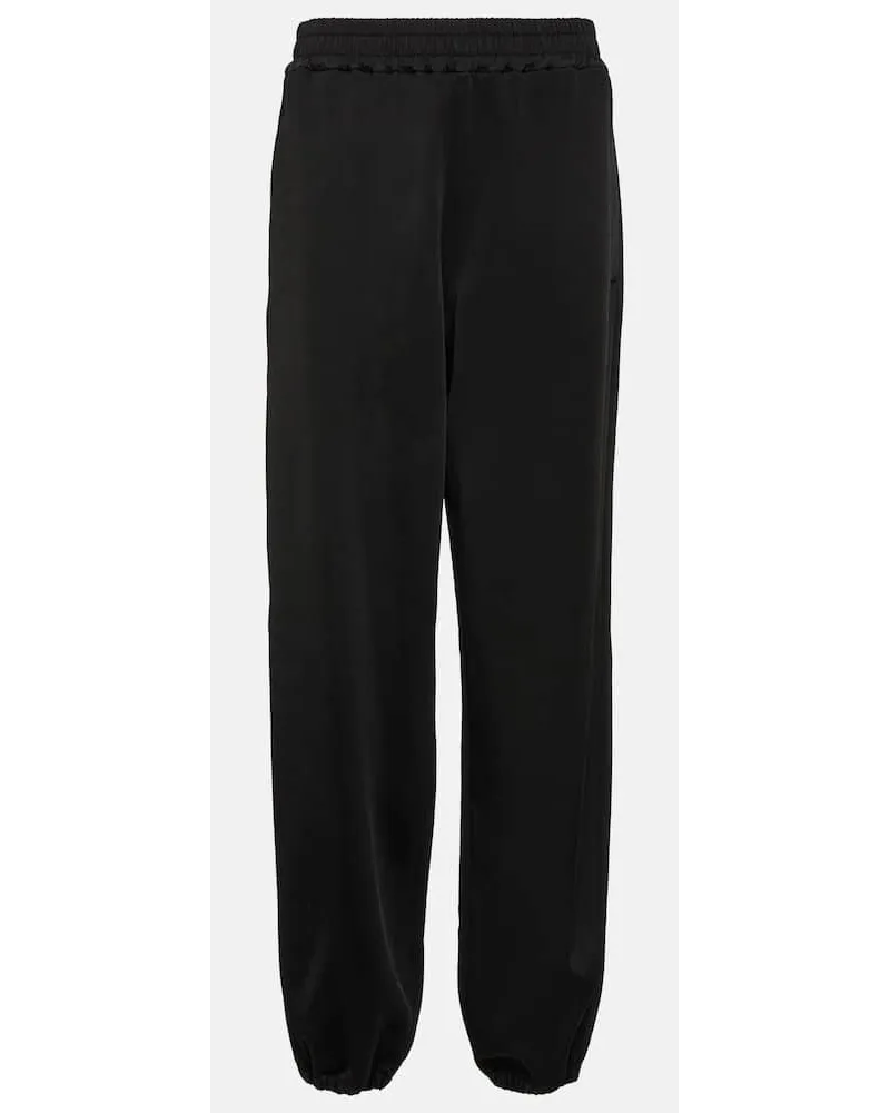 Jil Sander Pantaloni sportivi in misto lana Nero