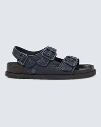 Birkenstock Sandali Milano in rafia con pelle Blu