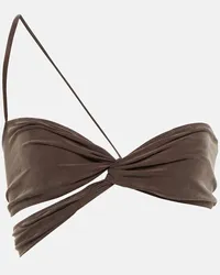 Jacquemus Top Le Bandeau Espelho Marrone