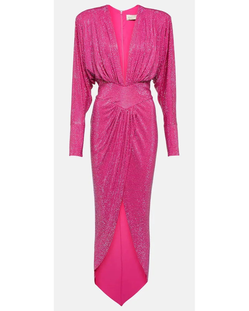 Alexandre Vauthier Abito lungo con cristalli Rosa